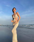 Ladies Spaghetti Sleeveless Cut-Out Body con Dresses